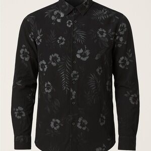 Men’s Floral Black Shirt